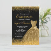 Glitter Quinceanera Kaart (Staand voorkant)