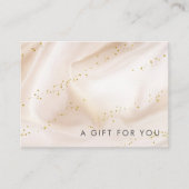 glitter rag satin gold gift visitekaartje (Voorkant)
