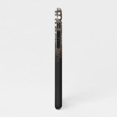 Glitter Rain Golden Sequins Sparkle Black iPhone Hoesje (Linkerkant)