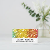 Glitter Rainbow-achtergrond Visitekaartje (Staand voorkant)