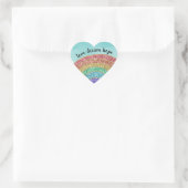 Glitter Rainbow Aqua Waterverf Hart Sticker (Tas)