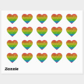 Glitter Rainbow Gay Pride LGBTQ Mensenrechten Hart Sticker (Vel)