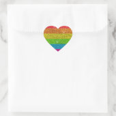 Glitter Rainbow Gay Pride LGBTQ Mensenrechten Hart Sticker (Tas)