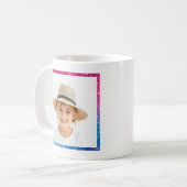 Glitter Rainbow Love You Oma Moderne foto Koffiemok (Voorkant links)