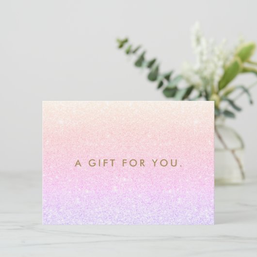 Glitter Rainbow Ombre Gift Certificate (Staand voorkant)