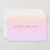 Glitter Rainbow Ombre Gift Certificate (Voorkant)