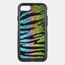 Glitter Rainbow Tiger Stripe Hoesje Otter