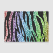 Glitter Rainbow Tiger Stripe Tissue Paper Tissuepapier (Voorkant)