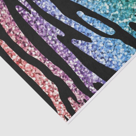 Glitter Rainbow Tiger Stripe Tissue Paper Tissuepapier (Detail)