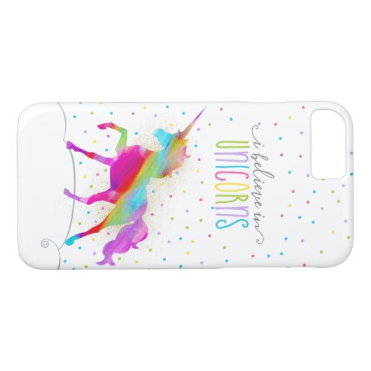 Glitter Rainbow Unicorn Case-Mate iPhone Case (Achterkant (Horizontaal))