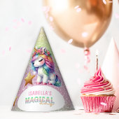 Glitter rainbow unicorn magical  feesthoedjes