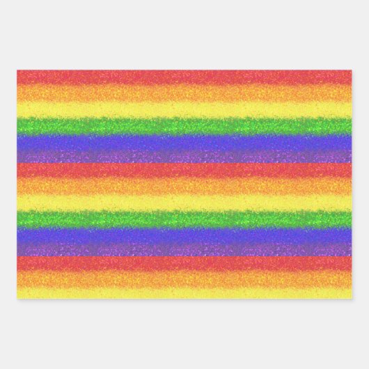 Glitter Rainbow Wrapping Papier Inpakpapier Vel (Voorkant 3)