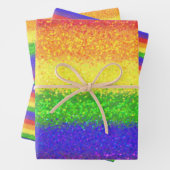 Glitter Rainbow Wrapping Papier Inpakpapier Vel (In situ)