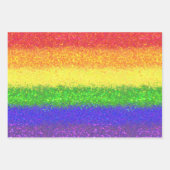 Glitter Rainbow Wrapping Papier Inpakpapier Vel (Voorkant)