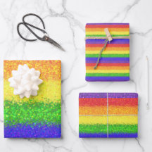 Glitter Rainbow Wrapping Papier