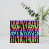 Glitter Rainbow zebrastrepen Briefkaart (Staand voorkant)