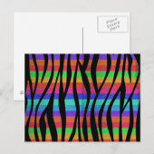 Glitter Rainbow zebrastrepen Briefkaart (Voorkant / Achterkant)