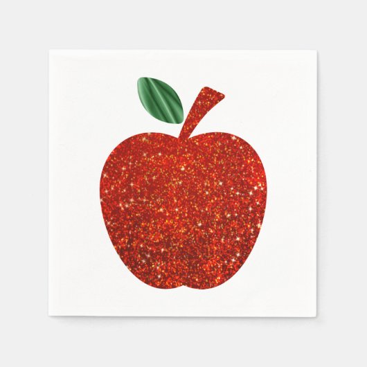 Glitter Red Apple servet (Voorkant)