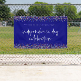 Glitter Red Blue Independence Day jul. Spandoek