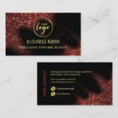 Glitter Red en Black parfume Visitekaartje (Voorkant / Achterkant)