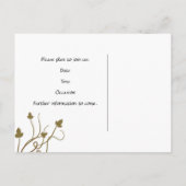 Glitter Red Gold Music Bewaar de datum Aankondigingskaart (Achterkant)