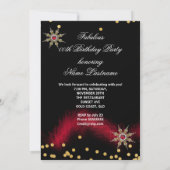 Glitter Red High Heels Black Birthday Party Kaart (Achterkant)