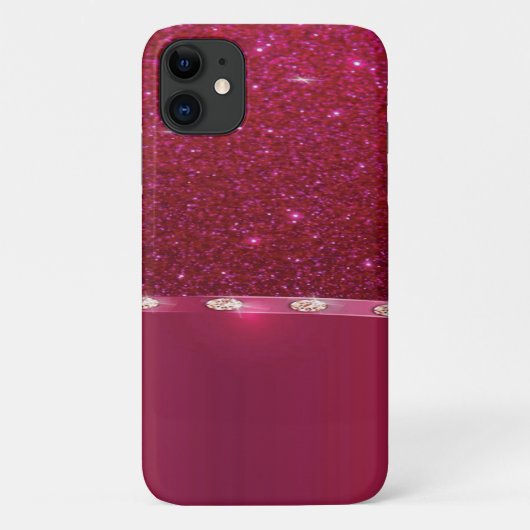 glitter red Hoesje-Mate Barely Case-Mate iPhone Case (Achterkant)