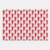 Glitter Red Hot Pepper Diva Roze Inpakpapier Vel (Voorkant)