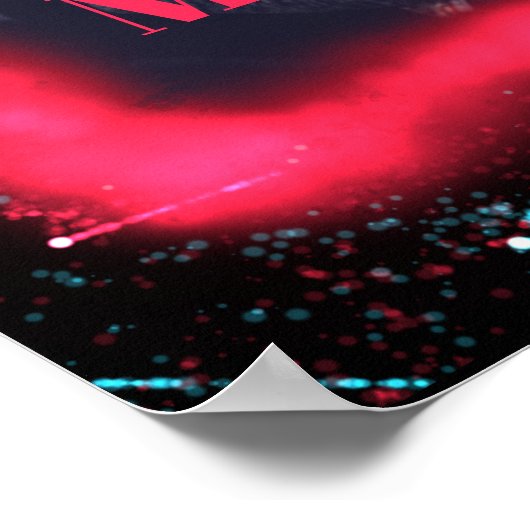 Glitter Red-Lijst voor fijne kerst en helderheid Poster (Hoek)