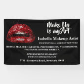 Glitter Red Lips maakt artistieke bedrijven op Spandoek (Horizontaal)