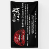 Glitter Red Lips maakt artistieke bedrijven op Spandoek (Verticaal)