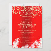Glitter Red Pines winter feestdag Kaart (Voorkant)