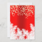 Glitter Red Pines winter feestdag Kaart (Achterkant)