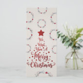 Glitter Red We wensen jullie prettige kerst (Staand voorkant)