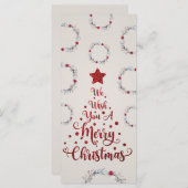 Glitter Red We wensen jullie prettige kerst (Voorkant / Achterkant)