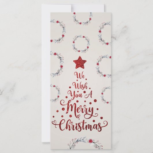 Glitter Red We wensen jullie prettige kerst (Voorkant)