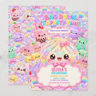 Glitter Regenboog Dumpling Squishy Feest Verjaarda Kaart