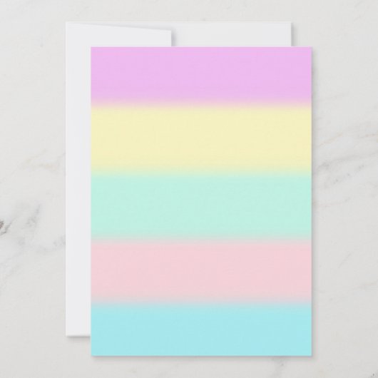 Glitter Regenboog Eenhoorn Kinderen Verjaardag Uit Kaart (Achterkant)