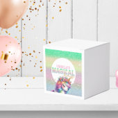 Glitter regenboog eenhoorn magisch bedankdoosjes