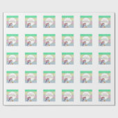 Glitter regenboog eenhoorn magisch cadeaupapier (Vlak)