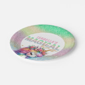 Glitter regenboog eenhoorn magisch Papier Bord (Gekanteld)