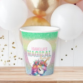 Glitter regenboog eenhoorn magisch papieren bekers