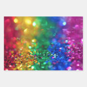 glitter regenboog inpakpapier vel (Voorkant 3)