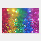 glitter regenboog inpakpapier vel (Voorkant)