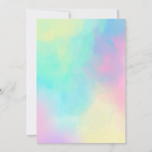 Glitter Regenboog Kleurrijke Gymnastiek Verjaardag Kaart (Achterkant)