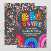 Glitter Regenboog Paillette 9 is een Vibe Uitnodig Kaart (Voorkant / Achterkant)