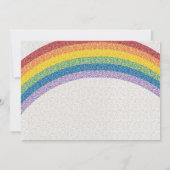 Glitter Regenboog Party, Verjaardag Foto Kaart (Achterkant)