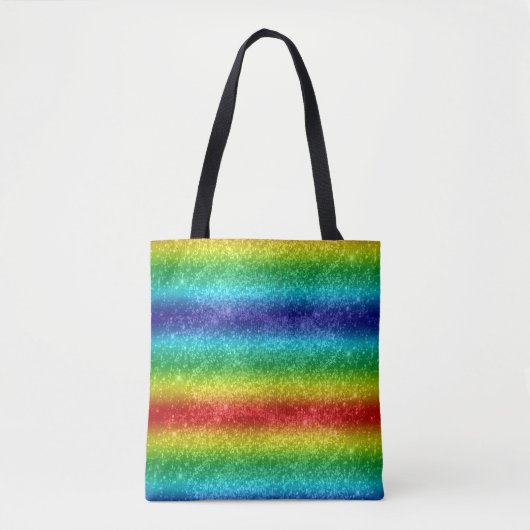 Glitter Regenboog Tote Bag (Voorkant)