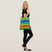 Glitter Regenboog Tote Bag (Op model)