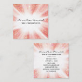 *~* Glitter Reiki Energy Healing Rays Light Worker Vierkante Visitekaartje (Voorkant / Achterkant)